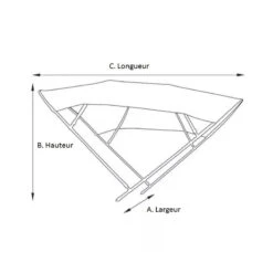 BIMINI ALU BROSSÉ 2 ARCEAUX BLEU ORANGEMARINE 150 (largeur) X 110 (hauteur) X 180 (longueur) Cm - BLEU -Magasin De Bateaux bimini alu brosse 2 arceaux bleu orangemarine 150 largeur x 110 hauteur x 180 longueur cm bleu 2