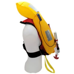 GILET DE SAUVETAGE GONFLABLE AUTOMATIQUE ORANGE MARINE 170N AVEC HARNAIS ESSENTIAL ROUGE -Magasin De Bateaux gilet de sauvetage gonflable automatique orange marine 170n avec harnais essential rouge 5