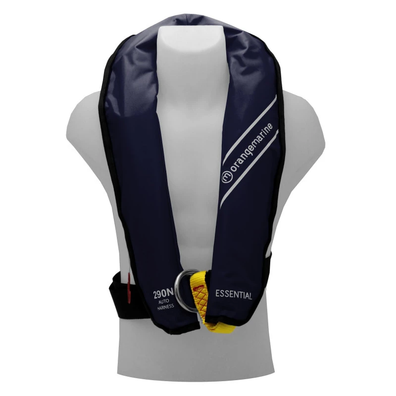 GILET DE SAUVETAGE GONFLABLE AUTOMATIQUE ORANGE MARINE 290N AVEC HARNAIS ESSENTIAL Navy - 4 GILET DE SAUVETAGE GONFLABLE AUTOMATIQUE ORANGE MARINE 290N AVEC HARNAIS ESSENTIAL Navy - – Image 2