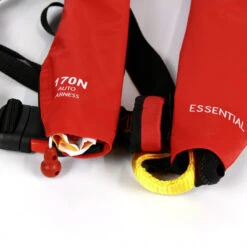 Gilet Gonflable ESSENTIAL ZIP Automatique Avec Harnais 170 N - Rouge -Magasin De Bateaux gilet gonflable essential zip automatique avec harnais 170 n rouge 8