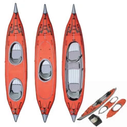 KAYAK GONFLABLE ADVANCED ELEMENTS FRAME CONVERTIBLE ROUGE -Magasin De Bateaux kayak gonflable advanced elements frame convertible rouge 2