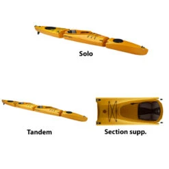 KAYAK MODULABLE POINT 65°N MERCURY GTX DUO JAUNE 11 KAYAK MODULABLE POINT 65°N MERCURY GTX DUO JAUNE -Magasin De Bateaux kayak modulable point 65n mercury gtx duo jaune 4
