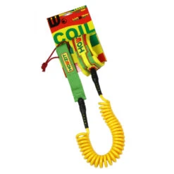 LEASH DE SUP HOWZIT COIL RASTA 9' -Magasin De Bateaux leash de sup howzit coil rasta 9 1 4