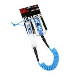 LEASH DE SUP HOWZIT DOWNWIND COIL BLANC/BLEU 6' -Magasin De Bateaux leash de sup howzit downwind coil blanc bleu 6 1 2