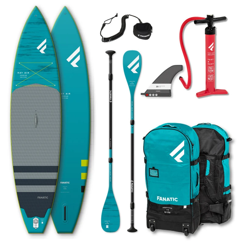 PADDLE FANATIC RAY AIR 11.6x31 PREMIUM 2022 GONFLABLE + PAGAIE CARBONE C35 COMPLET 3 PADDLE FANATIC RAY AIR 11.6x31 PREMIUM 2022 GONFLABLE + PAGAIE CARBONE C35 COMPLET