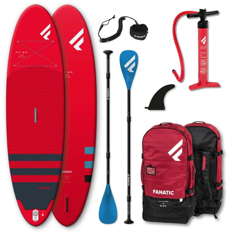PADDLE GONFLABLE FANATIC FLY AIR 10.8 PURE ROUGE 2022 3 PADDLE GONFLABLE FANATIC FLY AIR 10.8 PURE ROUGE 2022