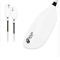PAGAIE KAYAK AQUADESIGN WHITE 2 PARTIES 215CM -Magasin De Bateaux pagaie kayak aquadesign white 2 parties 215cm 1