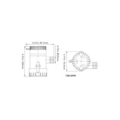 POMPE DE CALE IMMERGEE SEAFLO 500 GPH -Magasin De Bateaux pompe de cale immergee seaflo 500 gph 2