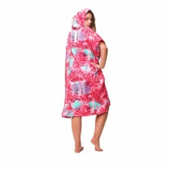 PONCHO AFTER BIG LEAVES BURNT PINK -Magasin De Bateaux poncho after big leaves burnt pink 2