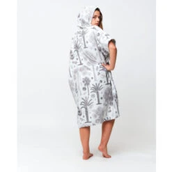 PONCHO AFTER BOTANICAL LIGHT GREY -Magasin De Bateaux poncho after botanical light grey 3