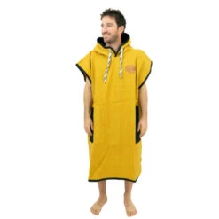 All-In PONCHO ALL IN LIGHT WAFFLE JAUNE/NOIR -Magasin De Bateaux poncho all in light waffle jaune noir 1