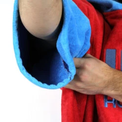 Poncho Howzit Bleu/rouge -Magasin De Bateaux poncho howzit bleu rouge 3