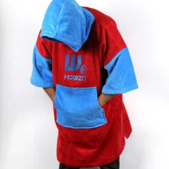 Poncho Howzit Bleu/rouge -Magasin De Bateaux poncho howzit bleu rouge 4