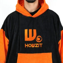 Poncho Howzit Noir/orange -Magasin De Bateaux poncho howzit noir orange 7