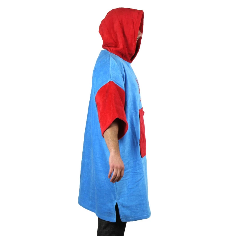 Poncho Howzit Rouge/bleu 8 Poncho Howzit Rouge/bleu – Image 6