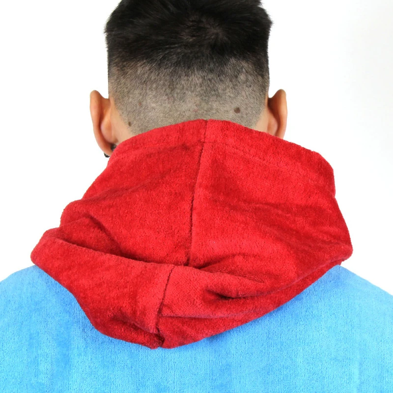 Poncho Howzit Rouge/bleu 11 Poncho Howzit Rouge/bleu – Image 9