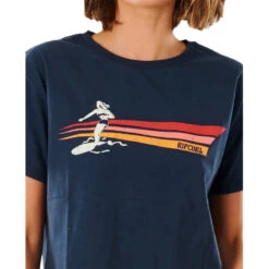 T-SHIRT RIP CURL GOLDEN STATE CROP BLEU MARINE FEMME -Magasin De Bateaux t shirt rip curl golden state crop bleu marine femme 3