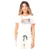 T-SHIRT RIP CURL TIKI RINGER BEIGE FEMME -Magasin De Bateaux t shirt rip curl tiki ringer beige femme