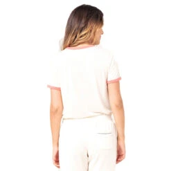 T-SHIRT RIP CURL TIKI RINGER BEIGE FEMME -Magasin De Bateaux t shirt rip curl tiki ringer beige femme 2