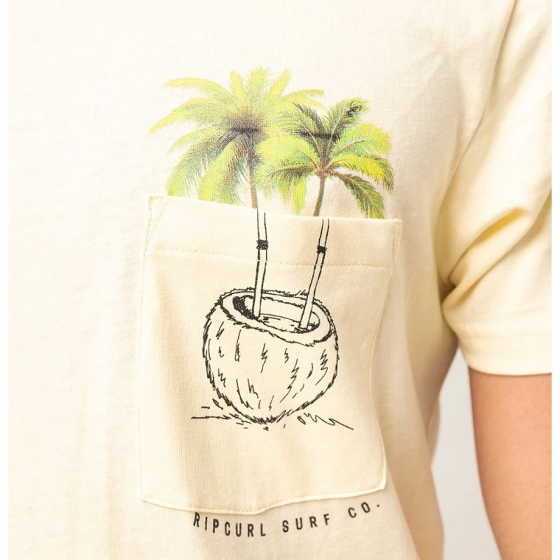 Rip Curl T-SHIRT RIPCURL IN DA POCKET TEE JAUNE CLAIR 6 Rip Curl T-SHIRT RIPCURL IN DA POCKET TEE JAUNE CLAIR – Image 4